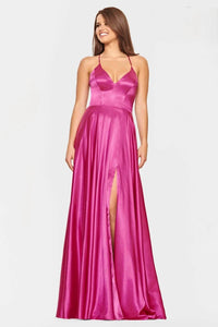 Faviana - Lace Up Back Prom Maxi Dress