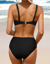 Charmo - Twist Front Bikini Set