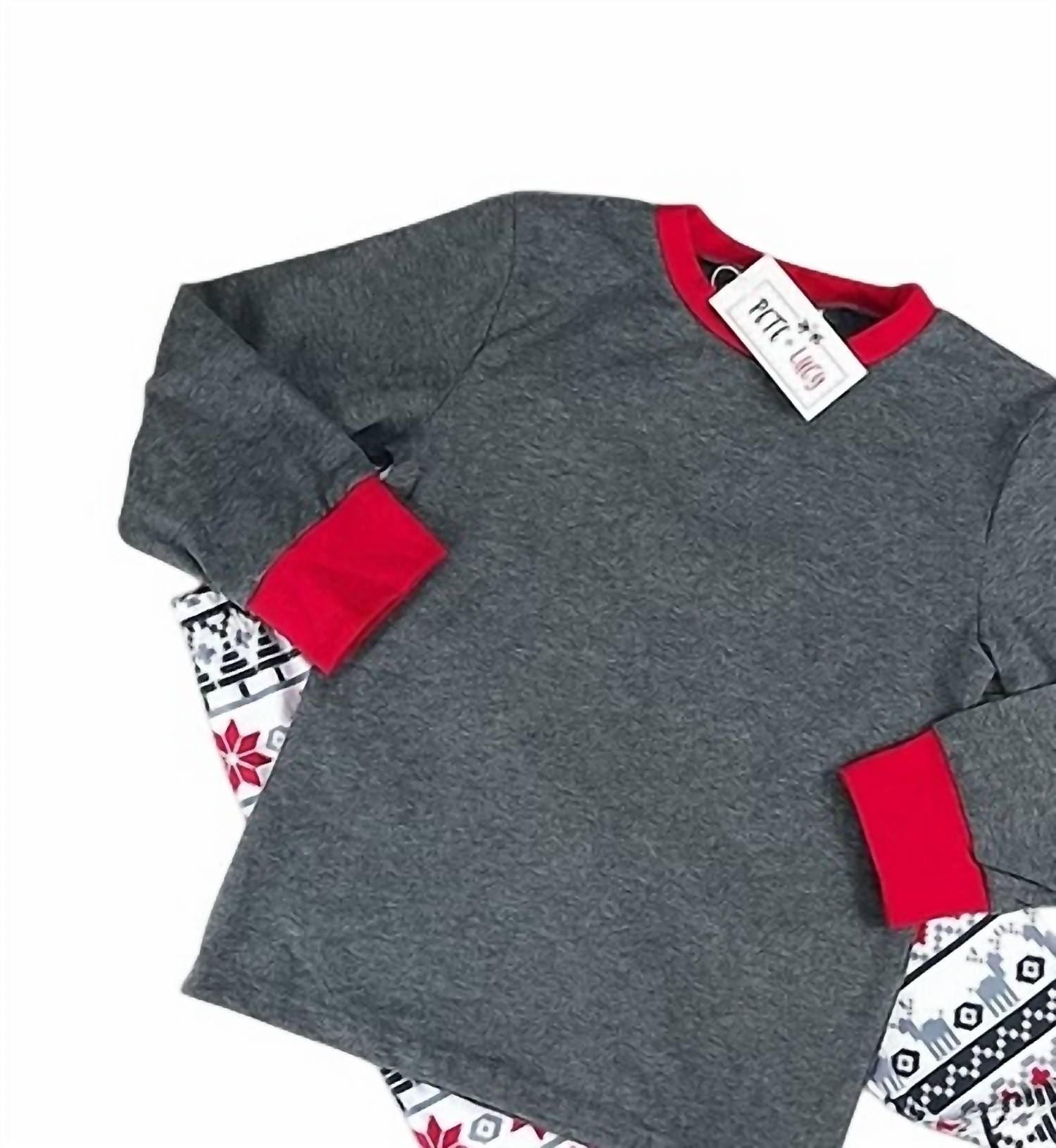 Pete + Lucy - Kids Reindeer Loungewear Set