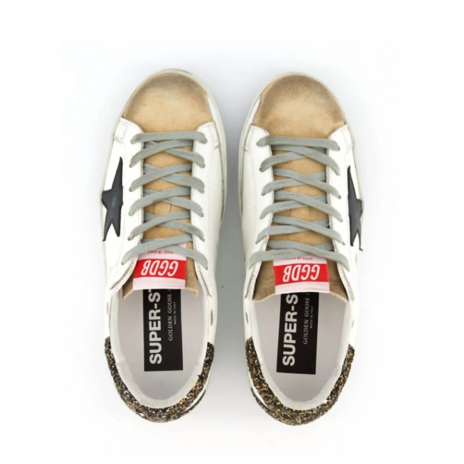 Golden Goose - Women's Super Star Sneaker with glitter and suede toe
