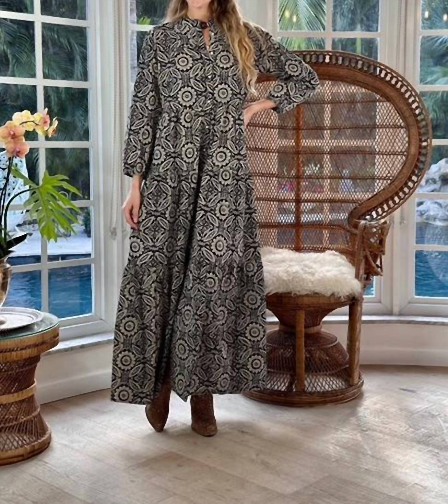 Just Darviny - Boho V-neck Long Dress