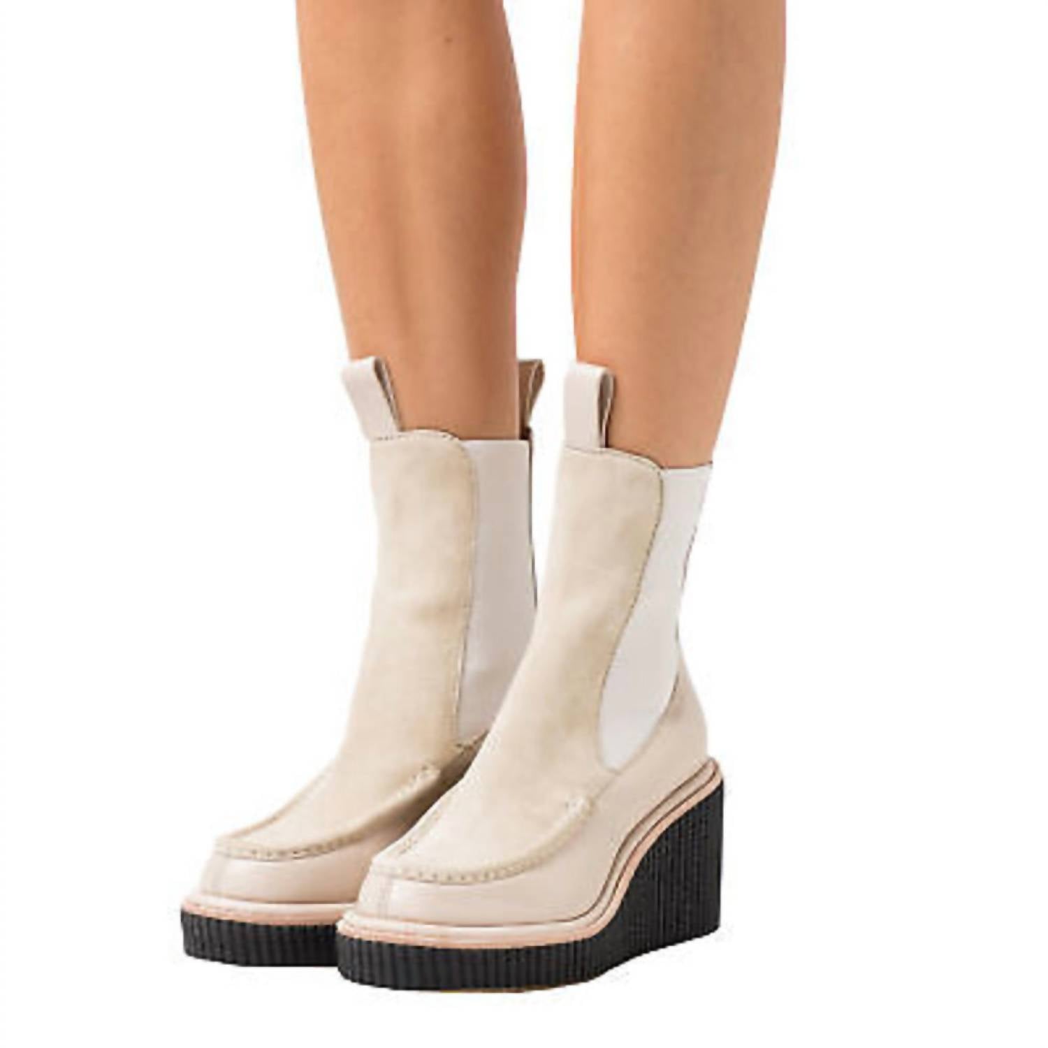 Rag & Bone - Women's Paloma Wedge Sloane Suede & Leather Chelsea Boots