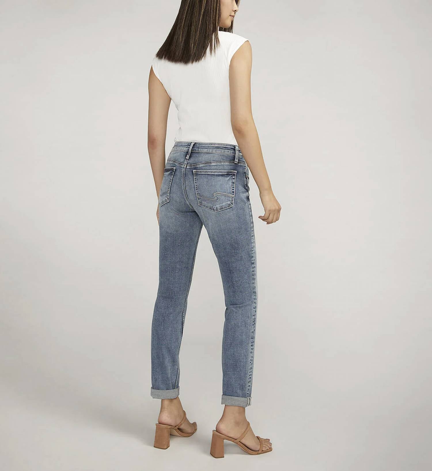 Silver Jeans Co - Boyfriend Mid Rise Slim Leg Jeans