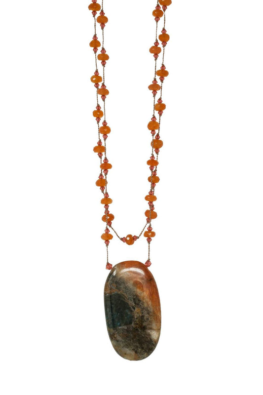 Margo Morrison - Women's Faceted Carnelian Apetite Necklace