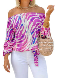 la mer luxe Chloe Top in white multi - women's shirt