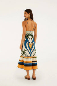 Farm Rio - TROPICAL GRAPHIC SLEEVELESS MAXI DRESS
