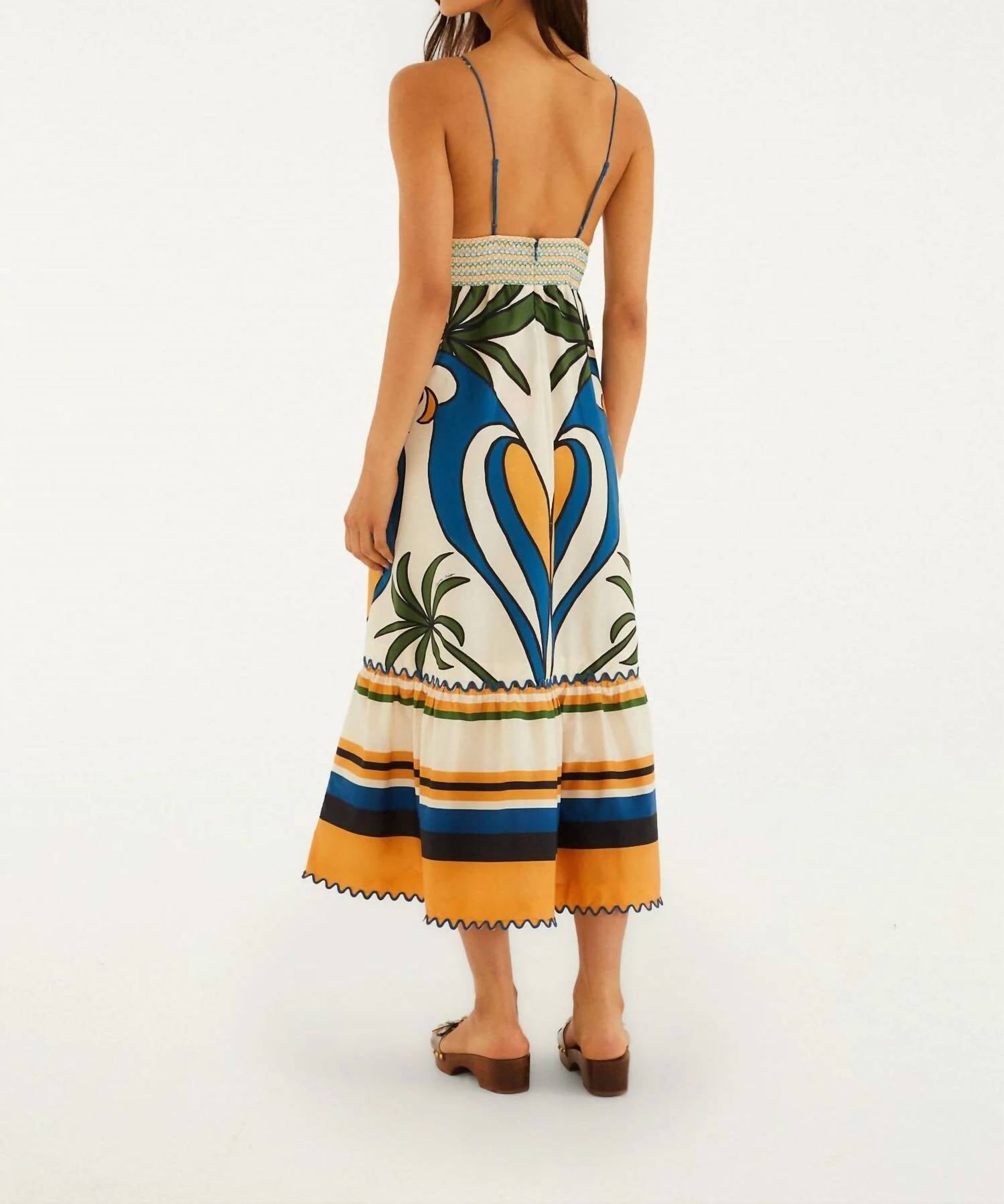 Farm Rio - TROPICAL GRAPHIC SLEEVELESS MAXI DRESS