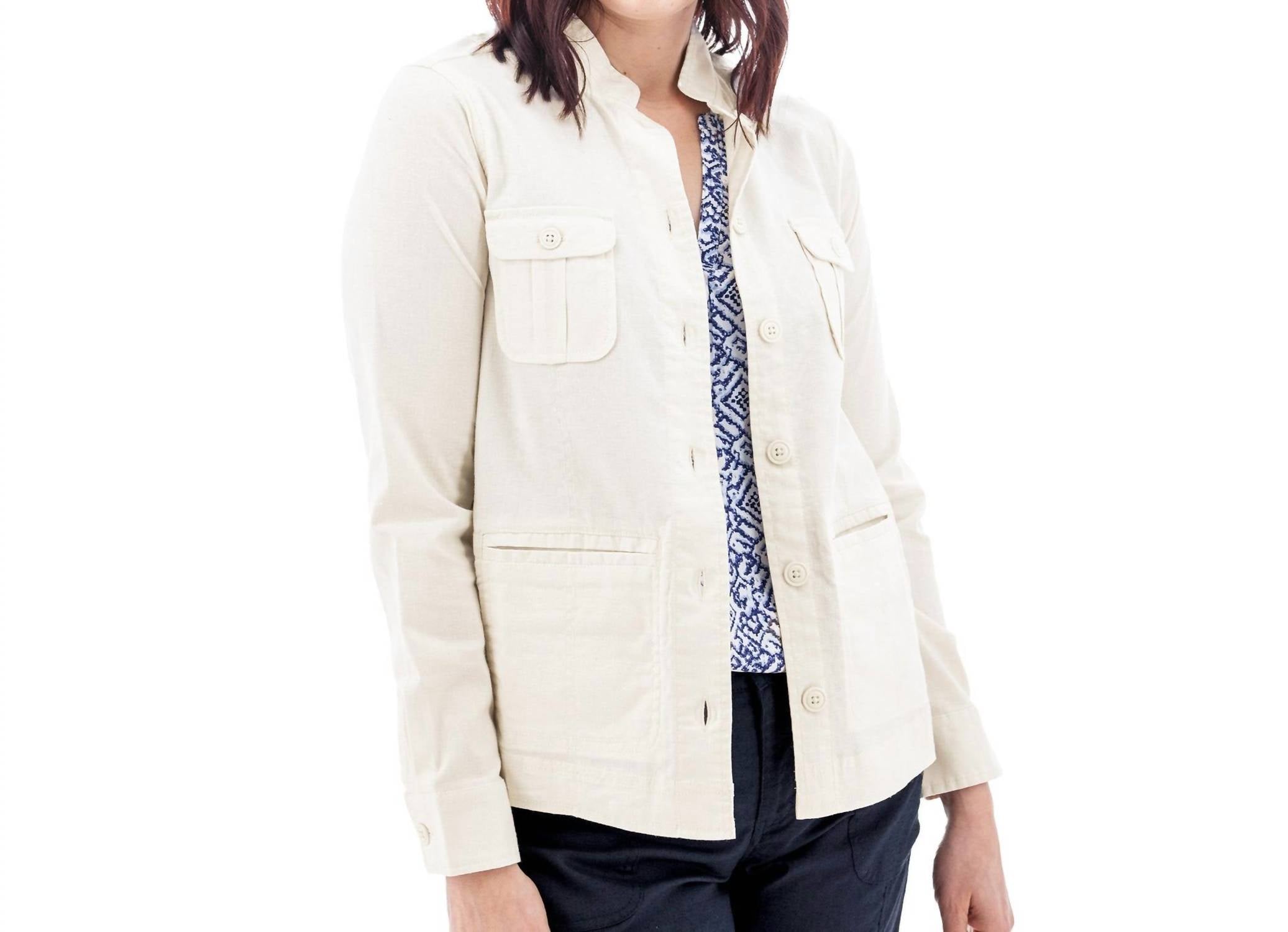 Aventura - Temple Lightweight Utility Woven Button Front Jacket