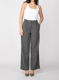 Dex - Wide Leg Pinstripe Trouser