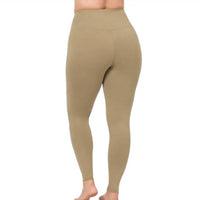 Zenana - Premium Cotton Tummy Control Moto Leggings
