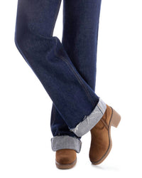 Refresh - Women's Suede Block Heel Boots