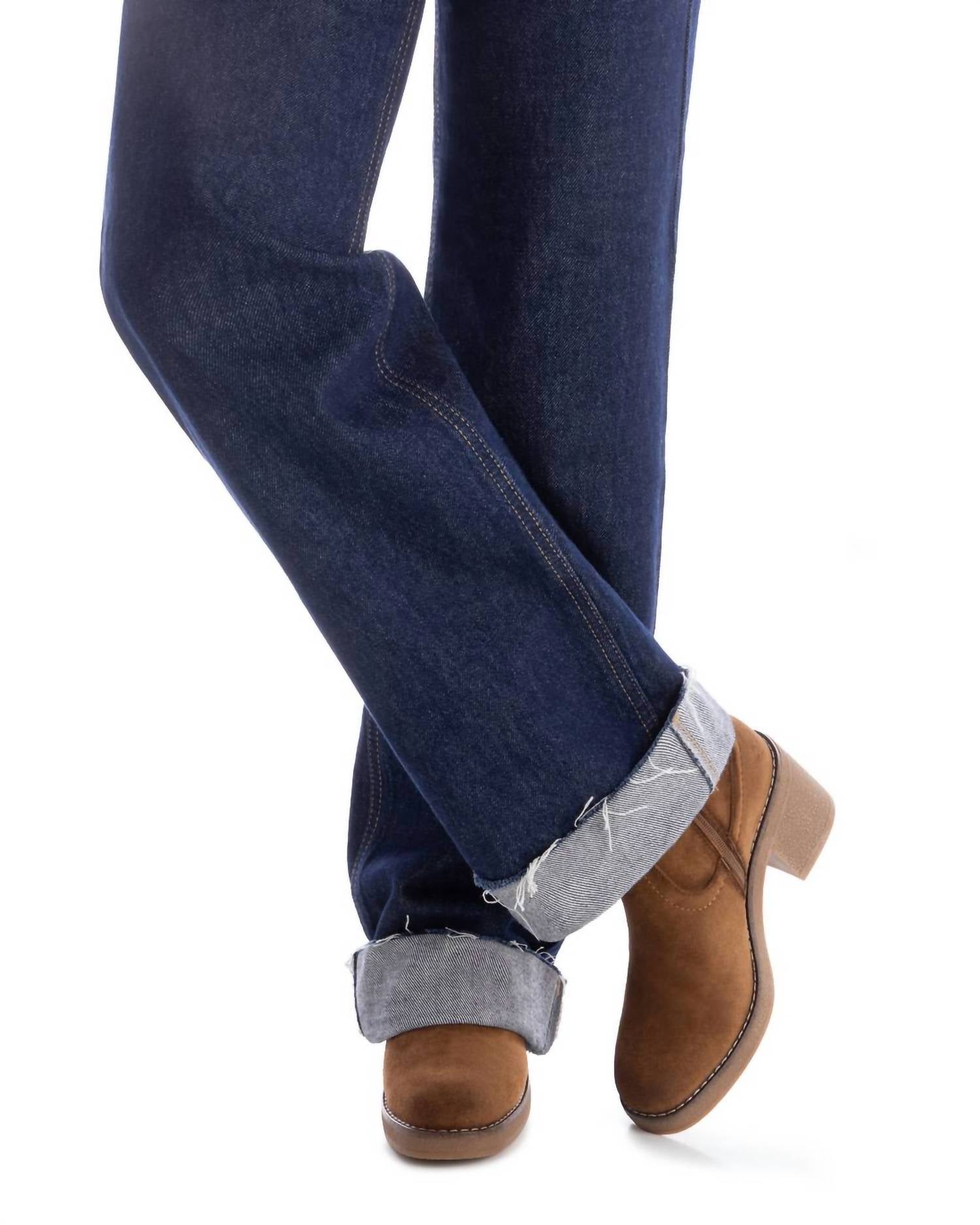 Refresh - Women's Suede Block Heel Boots