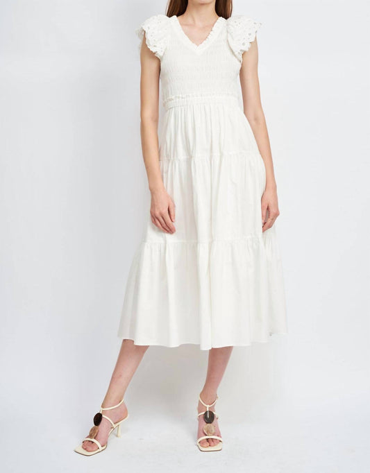 ALANA SMOCKED MIDI DRESS