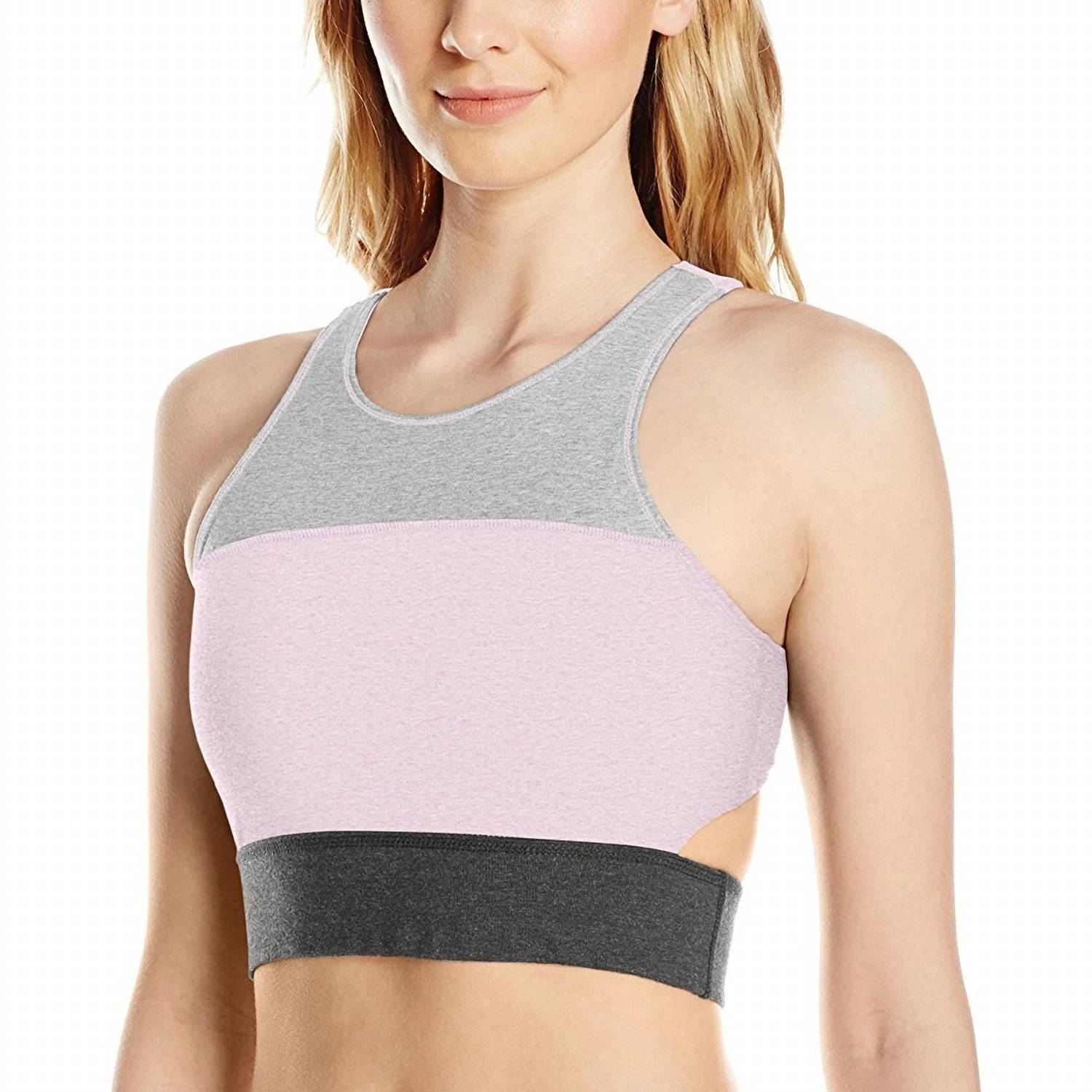 Calvin Klein - Calvin Klein Womens Performance Low Impact Colorblocked Sports Bra