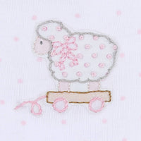 Magnolia Baby - Baby's Darling Lambs Embroidered Converter Gown