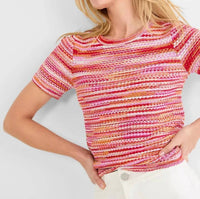 Nic + Zoe - Spacedye Tuck Stitch Top