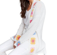 Charlie B - Long Sleeve Knit Cardigan With Crochet Border