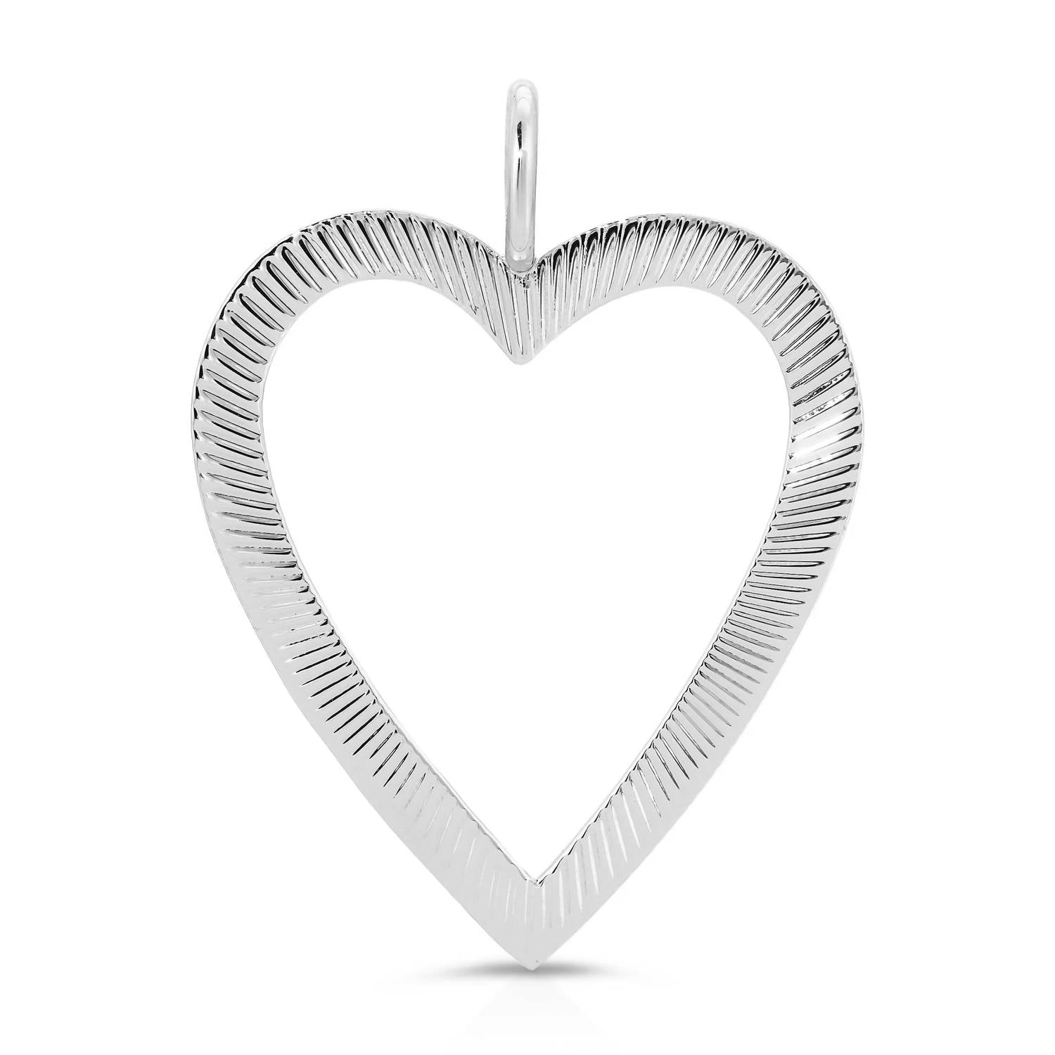 Eklexic - Women's Large Haze Open Heart Pendant
