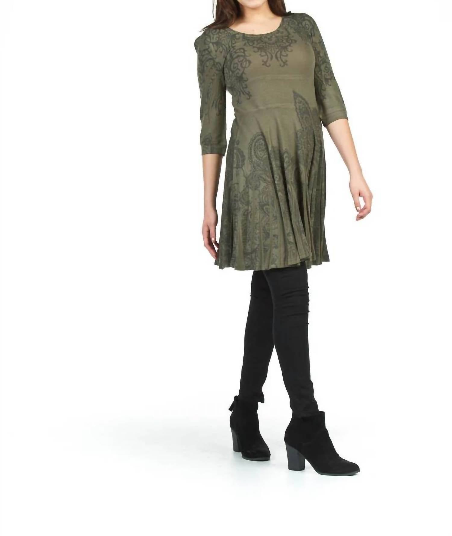 Papillon - Sublimation Skirt Paisley Print Dress