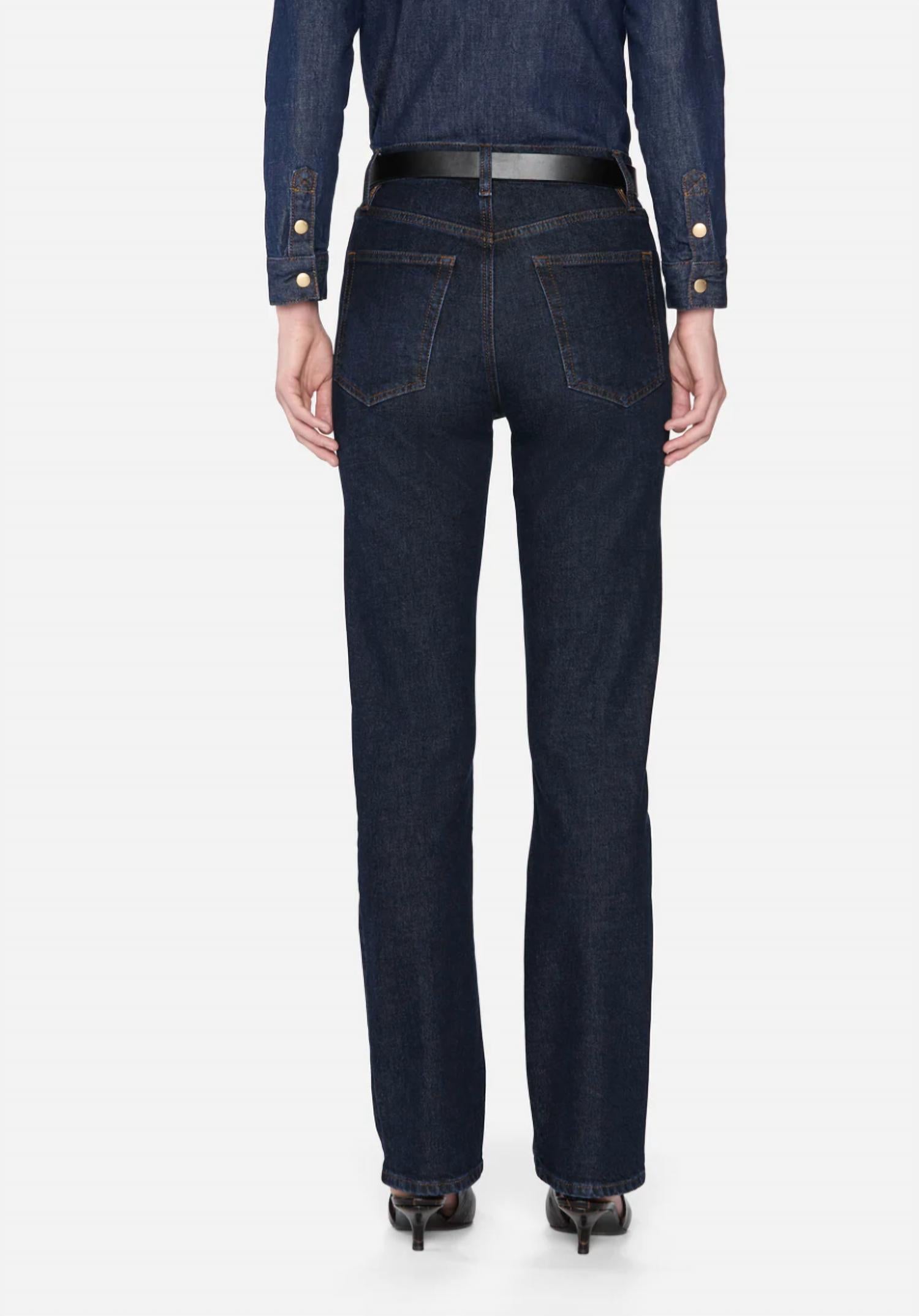 Frame - Ruler High Rise Straight Leg Jeans