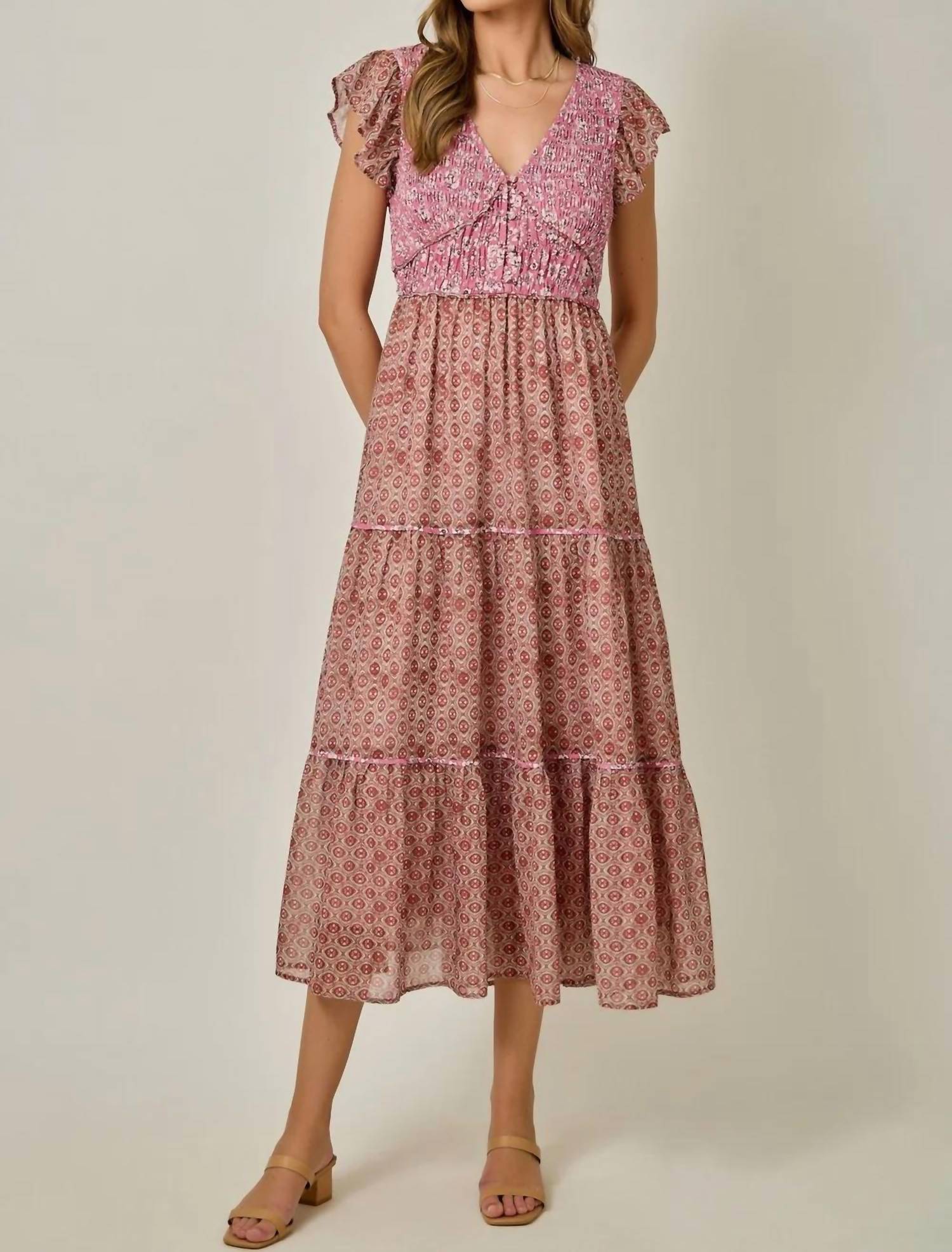 Mystree - Blushing Bloom Dress