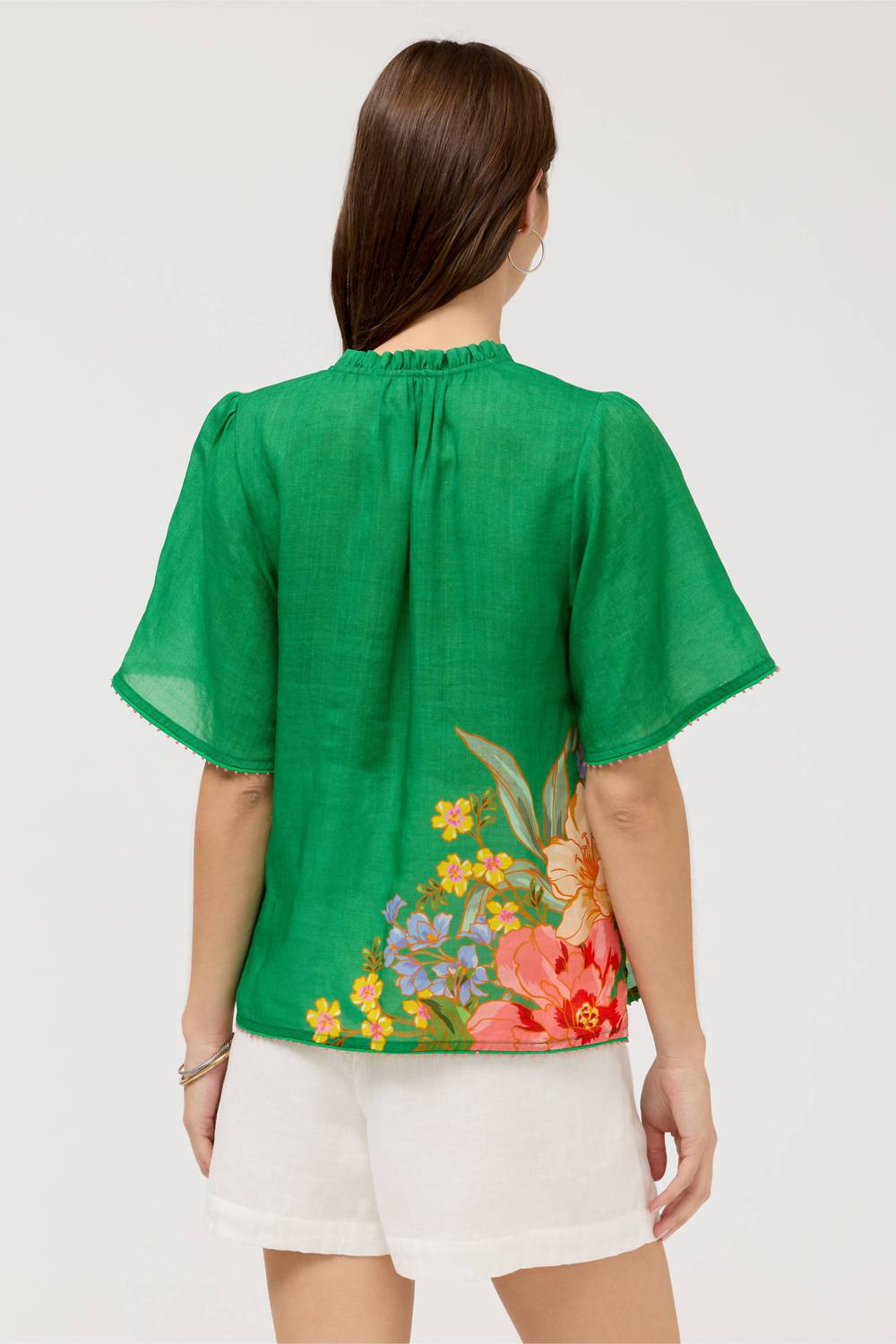 Johnny Was - FLUTTER SLEEVE BLOUSE