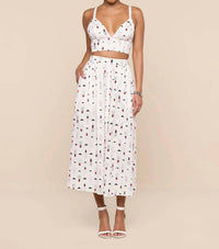 L'Agence - Women's Seina Poplin Midi Skirt