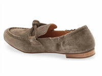 CHOCOLAT BLU Women's Anya Suede Loafers in taupe - women's flats - detail view