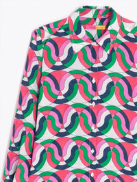 Vilagallo - Gaby Geometrico Print Top