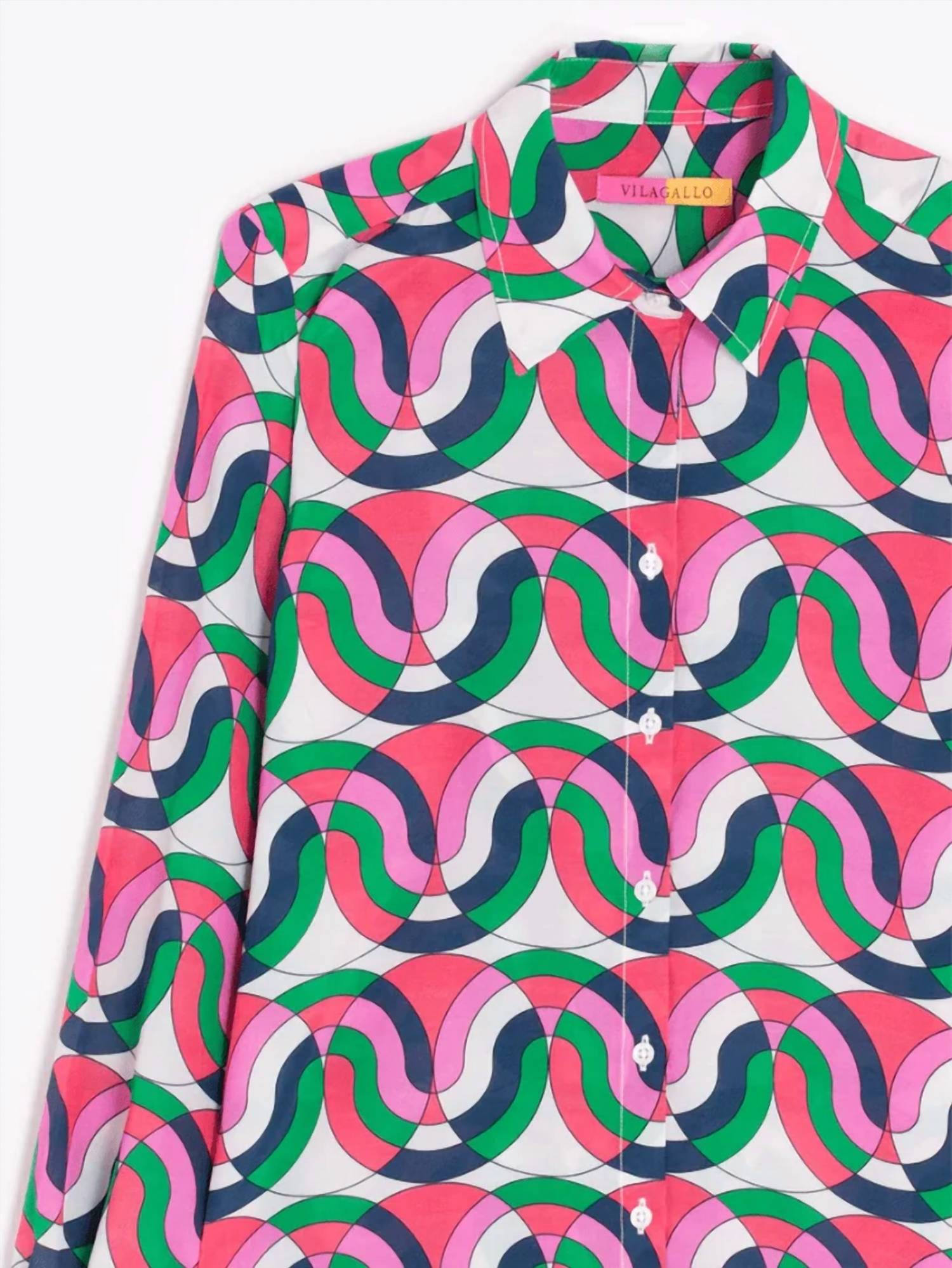 Vilagallo - Gaby Geometrico Print Top