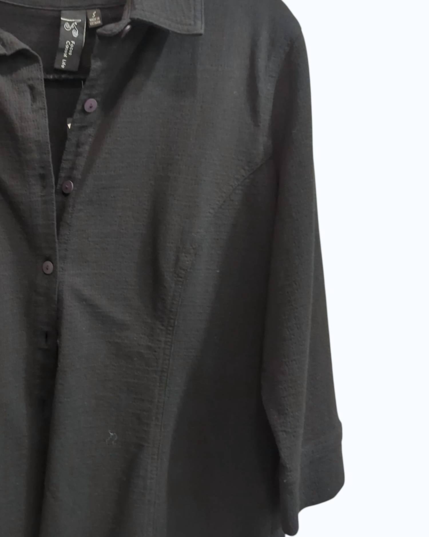Focus Fashion - Women's 3/4 Sleeve Button Down Blouse