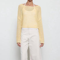 Enza Costa - Linen Open Knit Bateau Sweater