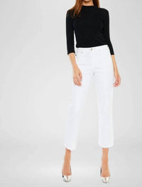 Kancan - High Rise Cropped Straight Leg Jeans