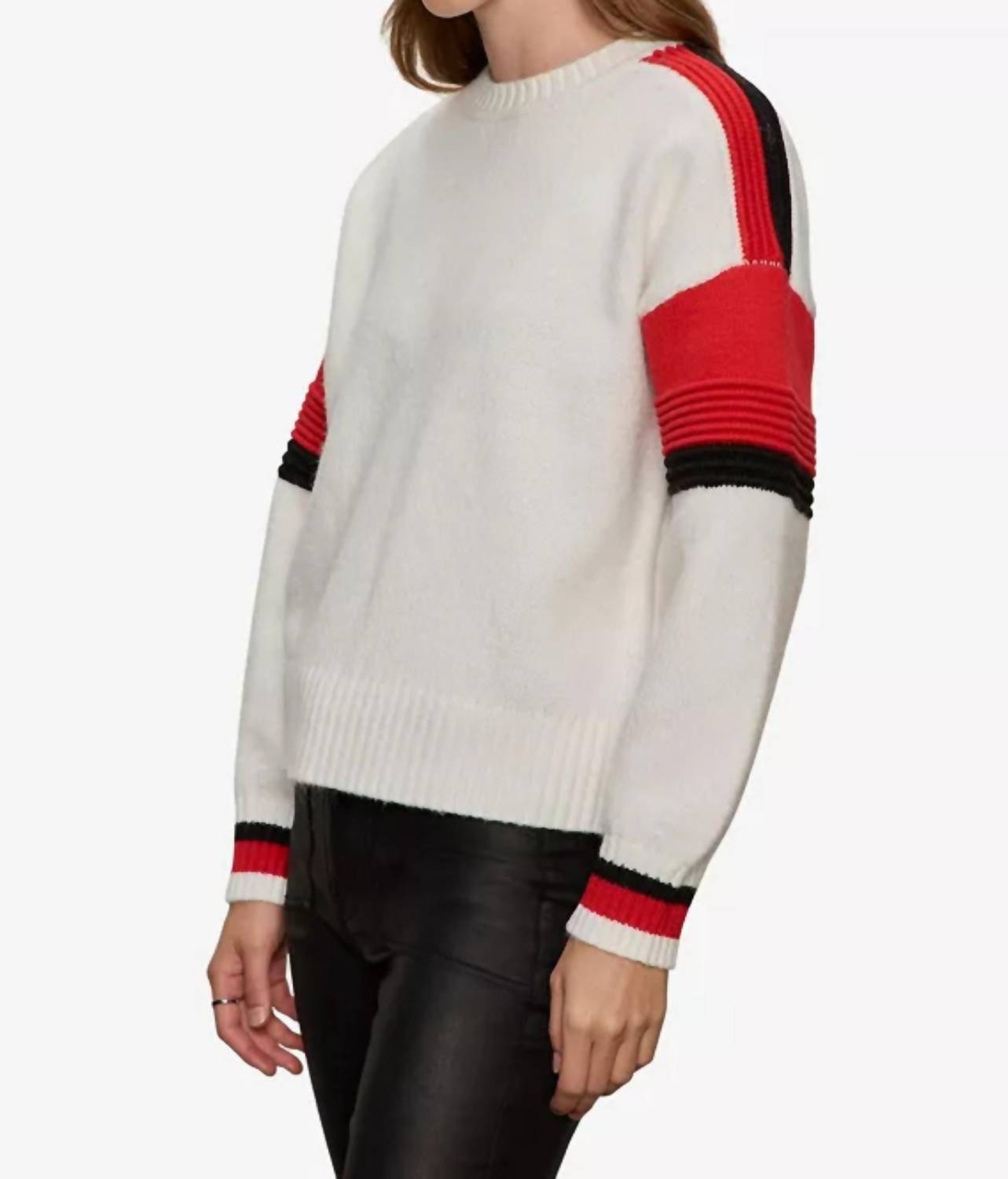 Sanctuary - Women's Sporty Stripe Crewneck Sweater