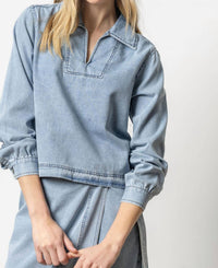 Lilla P - Denim Collared Shirt