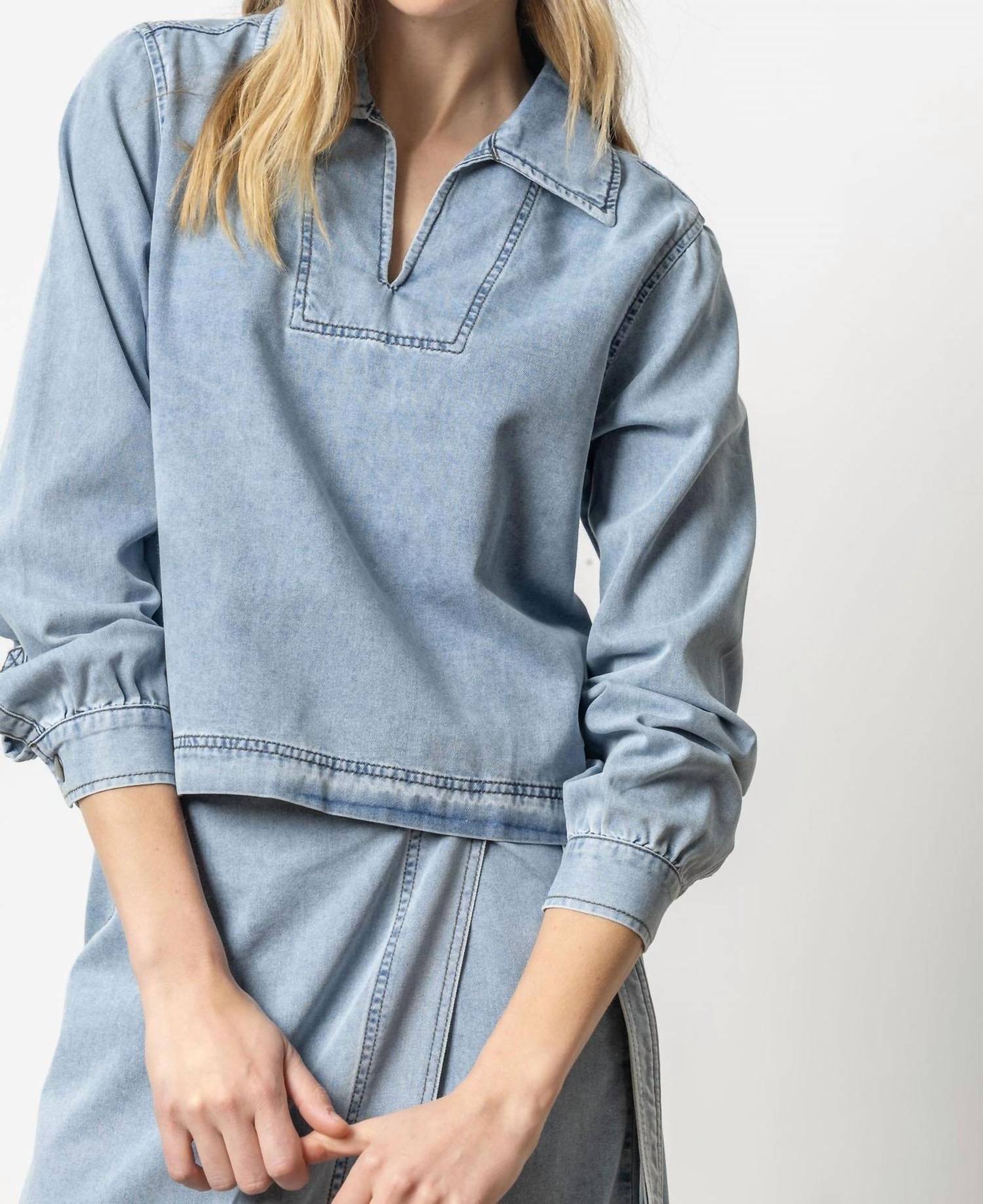 Lilla P - Denim Collared Shirt