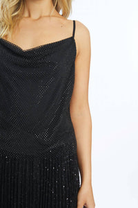Caballero - Leelee Beaded Mesh Tank Top