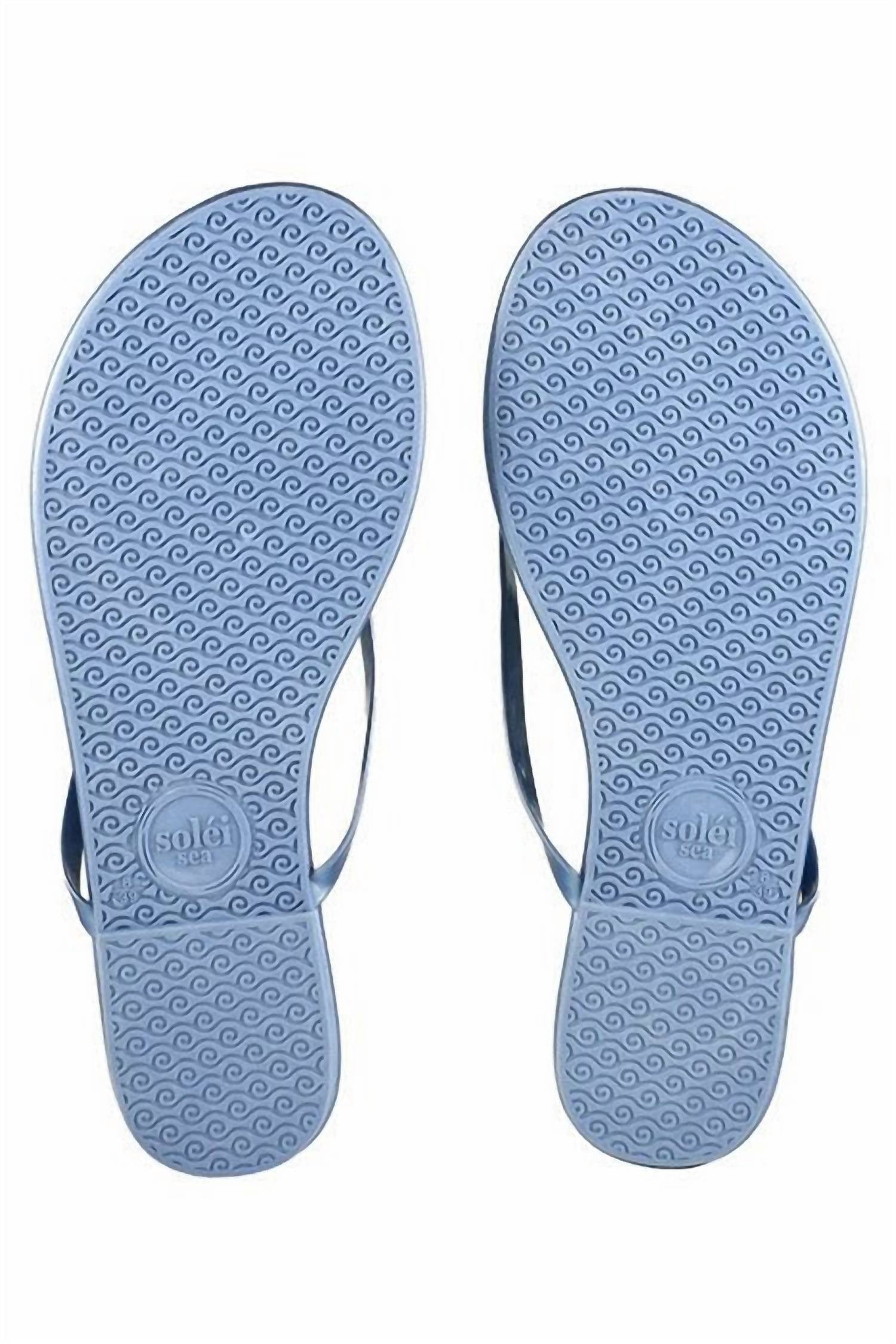 solei sea Women's Indie Flip Flop Sandal in metallic denim - women's sandal - view 4