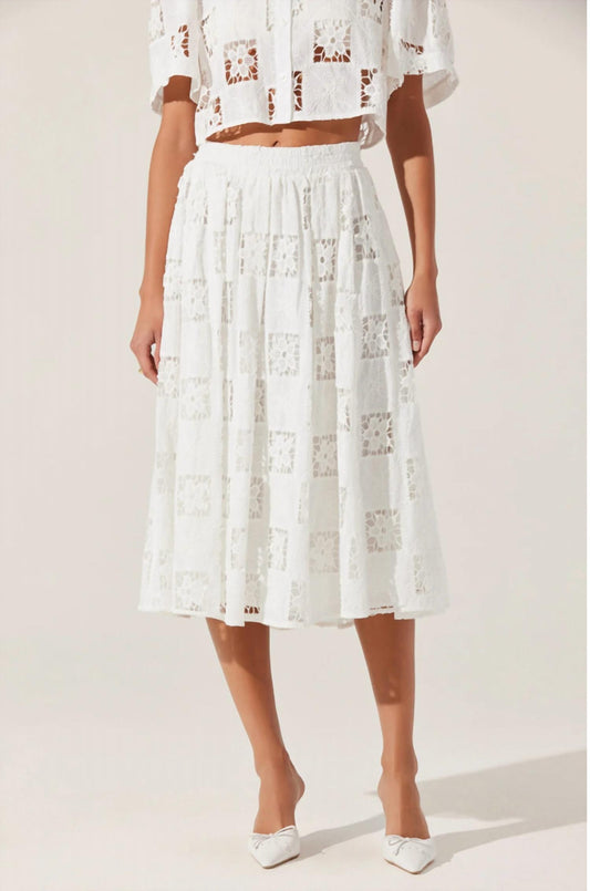 Astr - Andolina Crochet Lace Midi Skirt