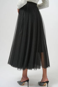 Joseph Ribkoff - Glittered Tulle Flared Skirt