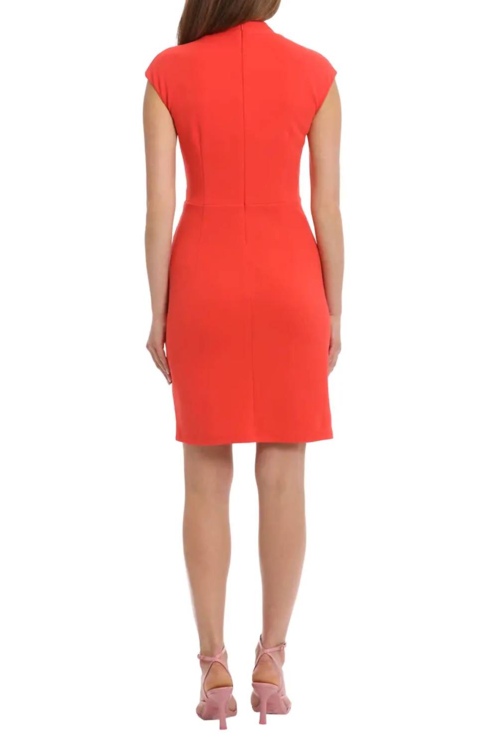 Wrap Front Sheath Dress