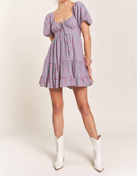 In The Beginning - Puff Sleeve Mini Dress