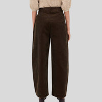 APIECE APART Bari Corduroy Crop Trouser in carob - women's pants - detail view