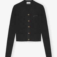 Ganni - Mini Ribbed Merino Cardigan