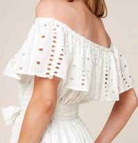 Flying Tomato - Dominica Eyelet Midi Dress