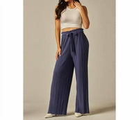 Love Poem - Pleated Belted Palazzo Pants