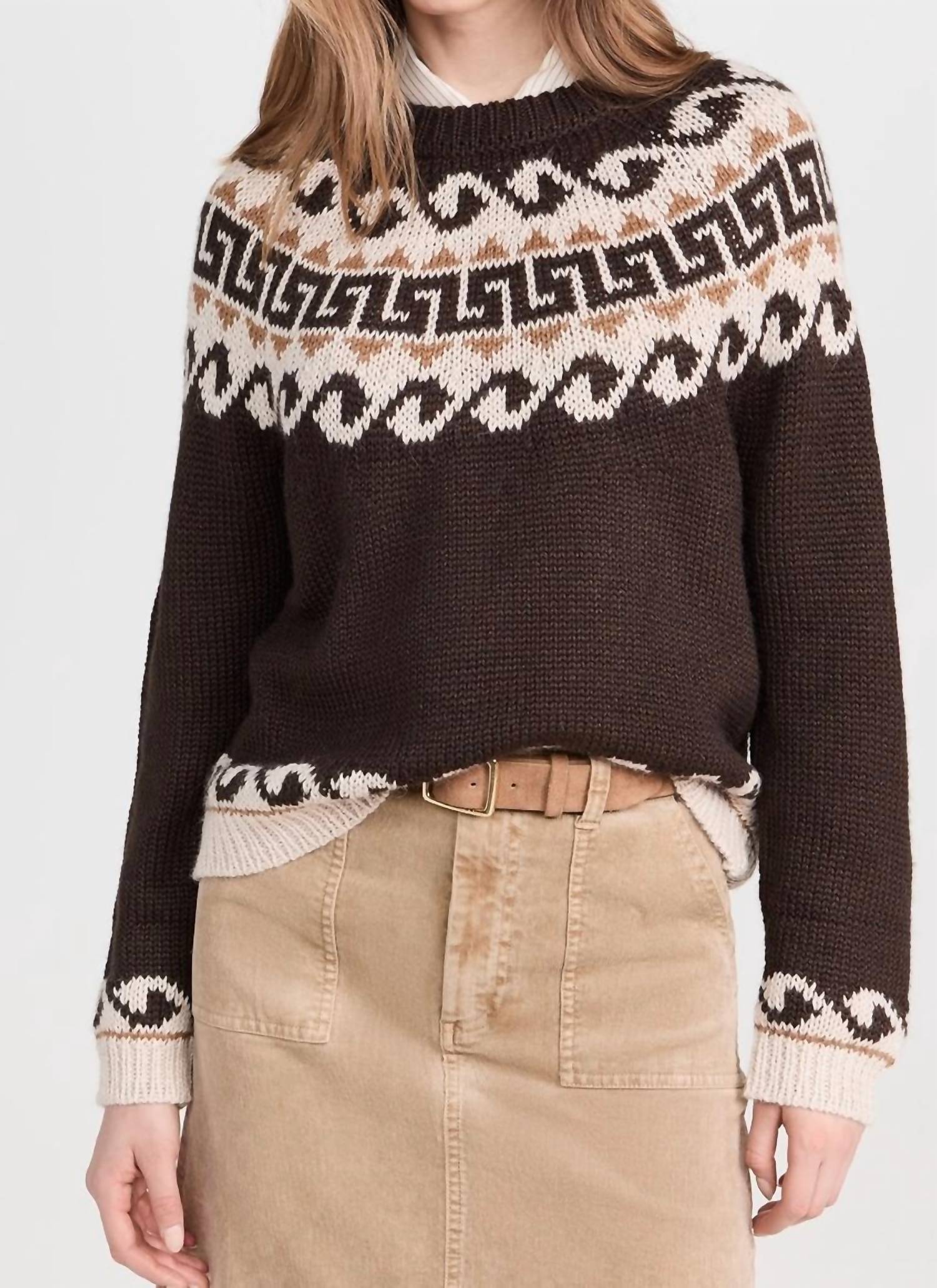 The Great. - Greek Key Pullover Sweater