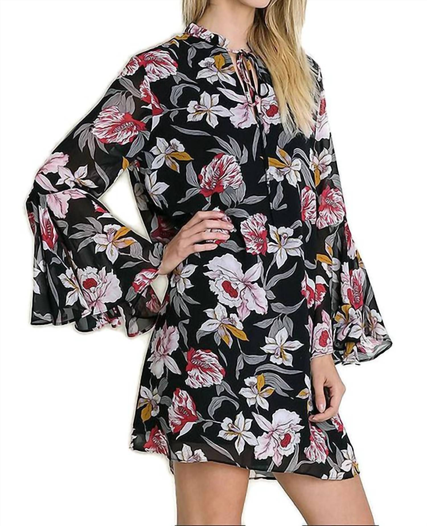 Umgee - Floral Trapeze Dress