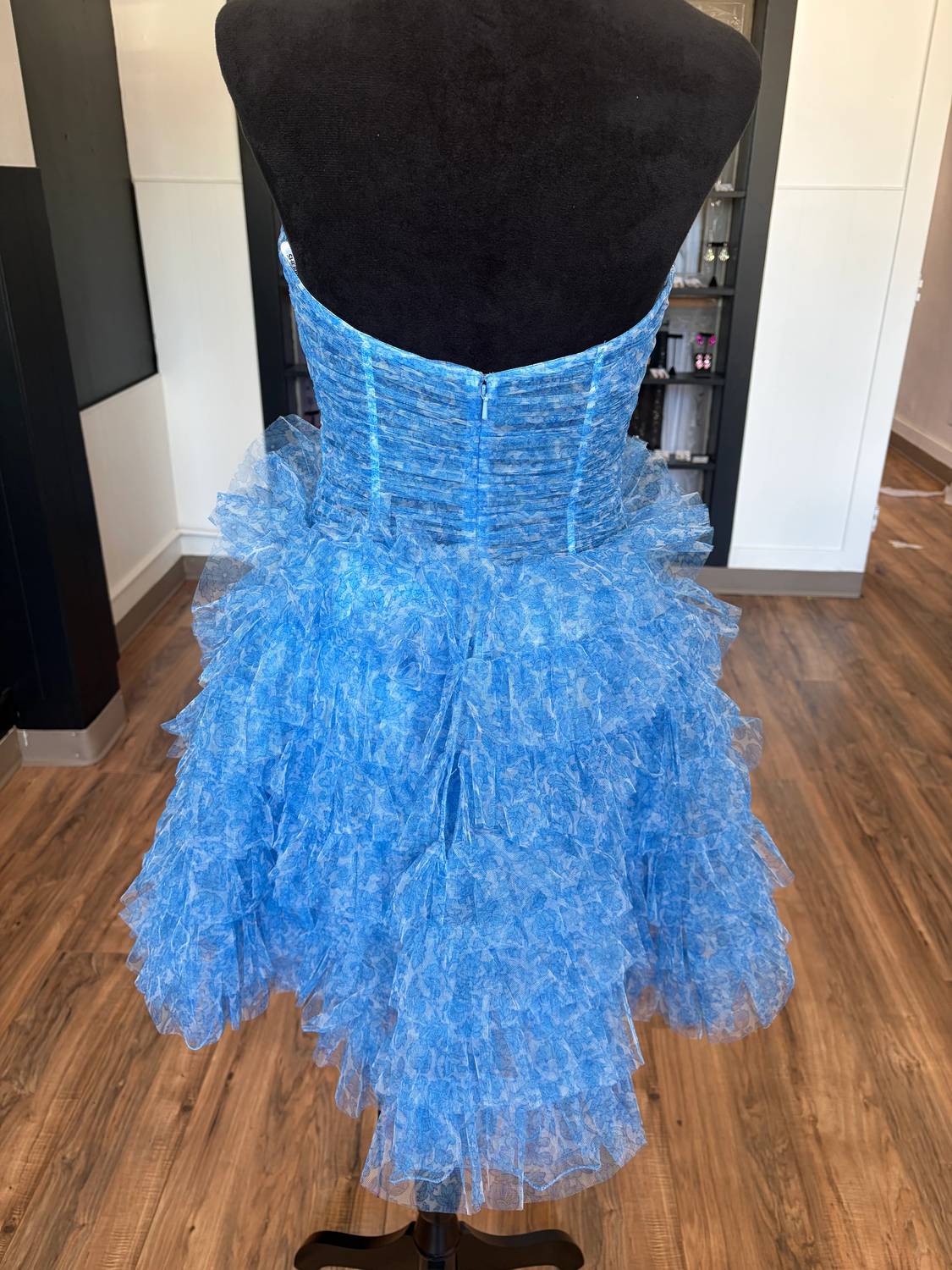 Sherri Hill - Women's Strapless Floral Cocktail Dress