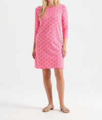 Hatley - Coral Fans 3/4 Sleeve Summer Dress